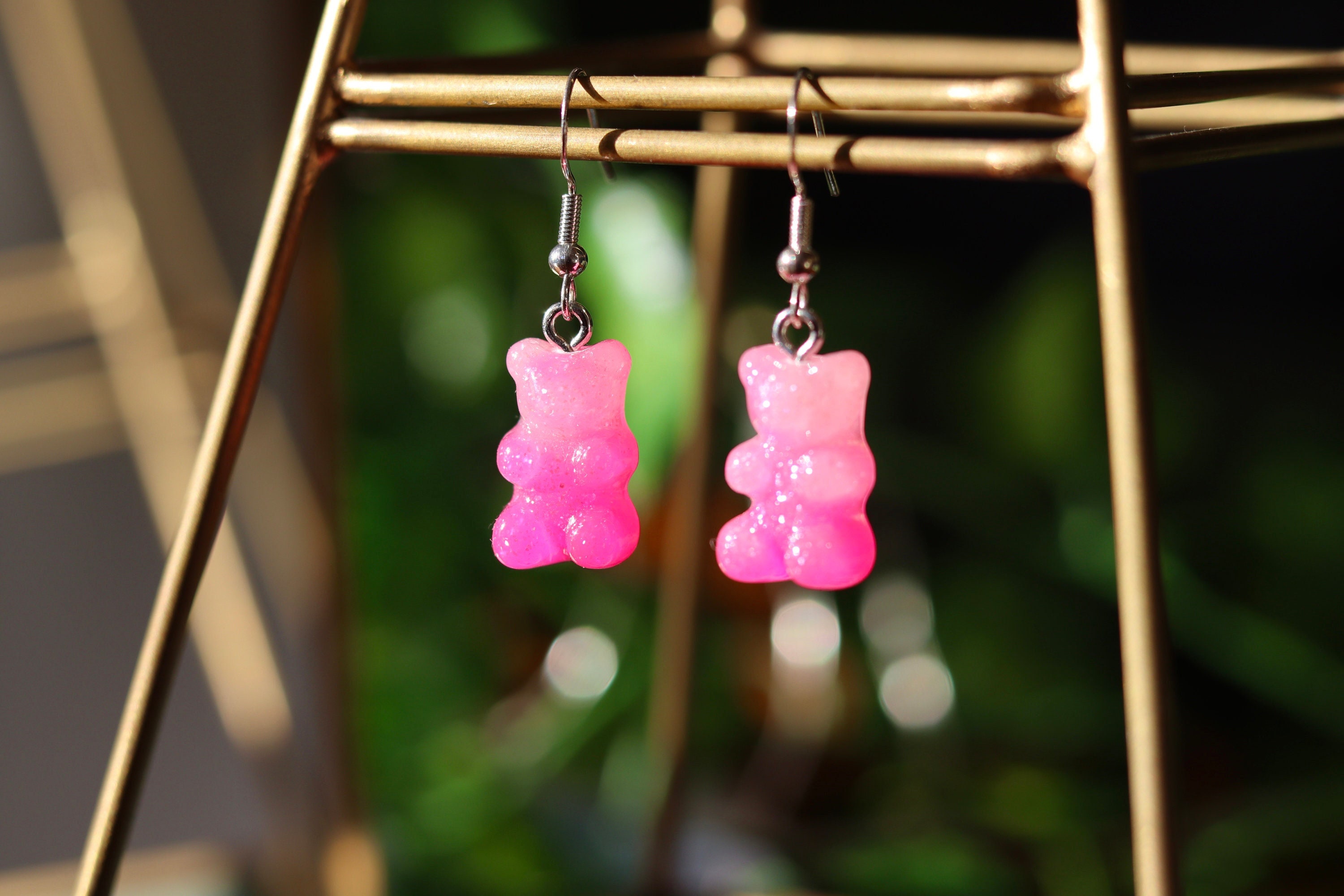 Gummy Bear Charms/ Resin Solid Gummy Bear Charms With Hooks/ Set
