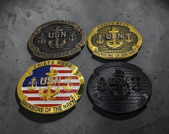 CPO BELT BUCKLE backbone of the Navy.