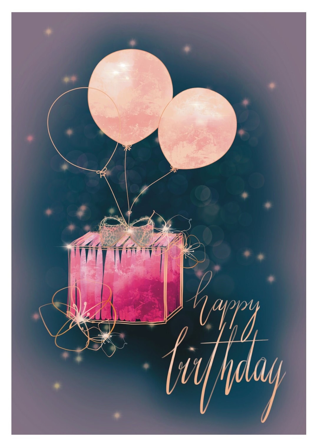 Geburtstagskarte Zum Ausdrucken Als PNG and PDF - Etsy