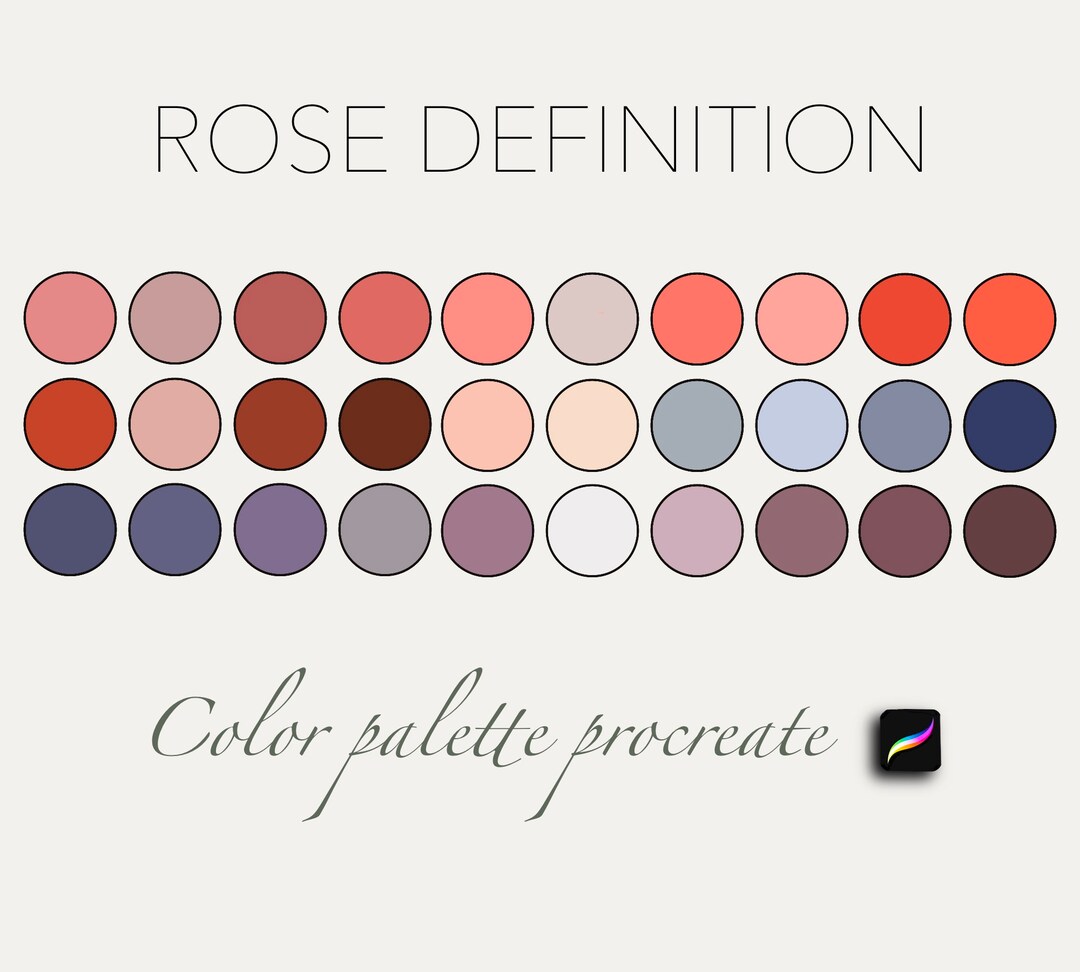 Rose Definition Procreate Color Palette Procreate Color Etsy