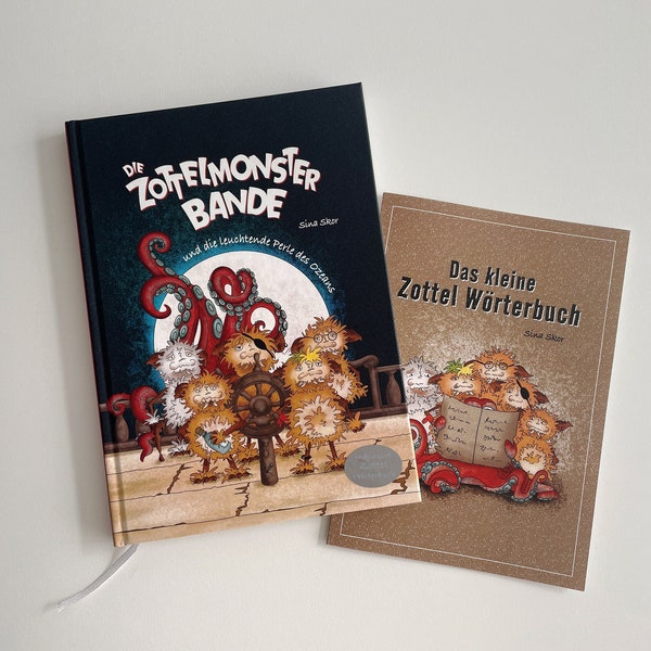 Illustriertes Kinderbuch, Die Zottelmonster Bande und die leuchtende Perle des Ozeans