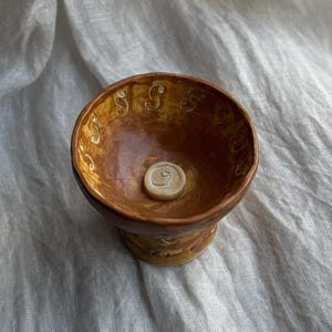 Quemador de incienso islámico Bakhoor de cerámica hecho a mano: soporte de incienso árabe rústico