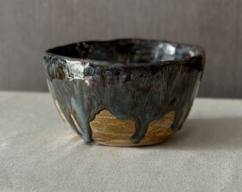 Handmade Rustic Ceramic Bowl: Large Decorative Serving Bowl , food display