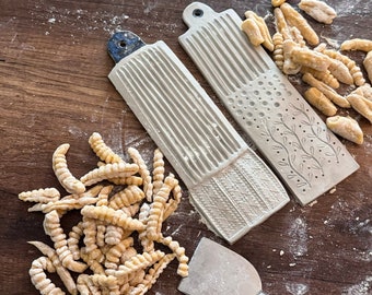 Ceramic pasta board, rustic pottery homemade pasta board handmade pasta cooking utensil pasta Gnocchi board ceramic fresh pasta making tools