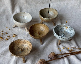 ceramic incense holder pottery incense burner incense burner bowl handmade minimal incense tray stoneware rustic incense holder newhome gift