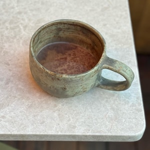 Ceramic Earthy tone mug, Handmade pottery large Cappuccino cup, Rustic Natural glaze Latte coffee mug ,one of a kind tea mug, custom tea cup