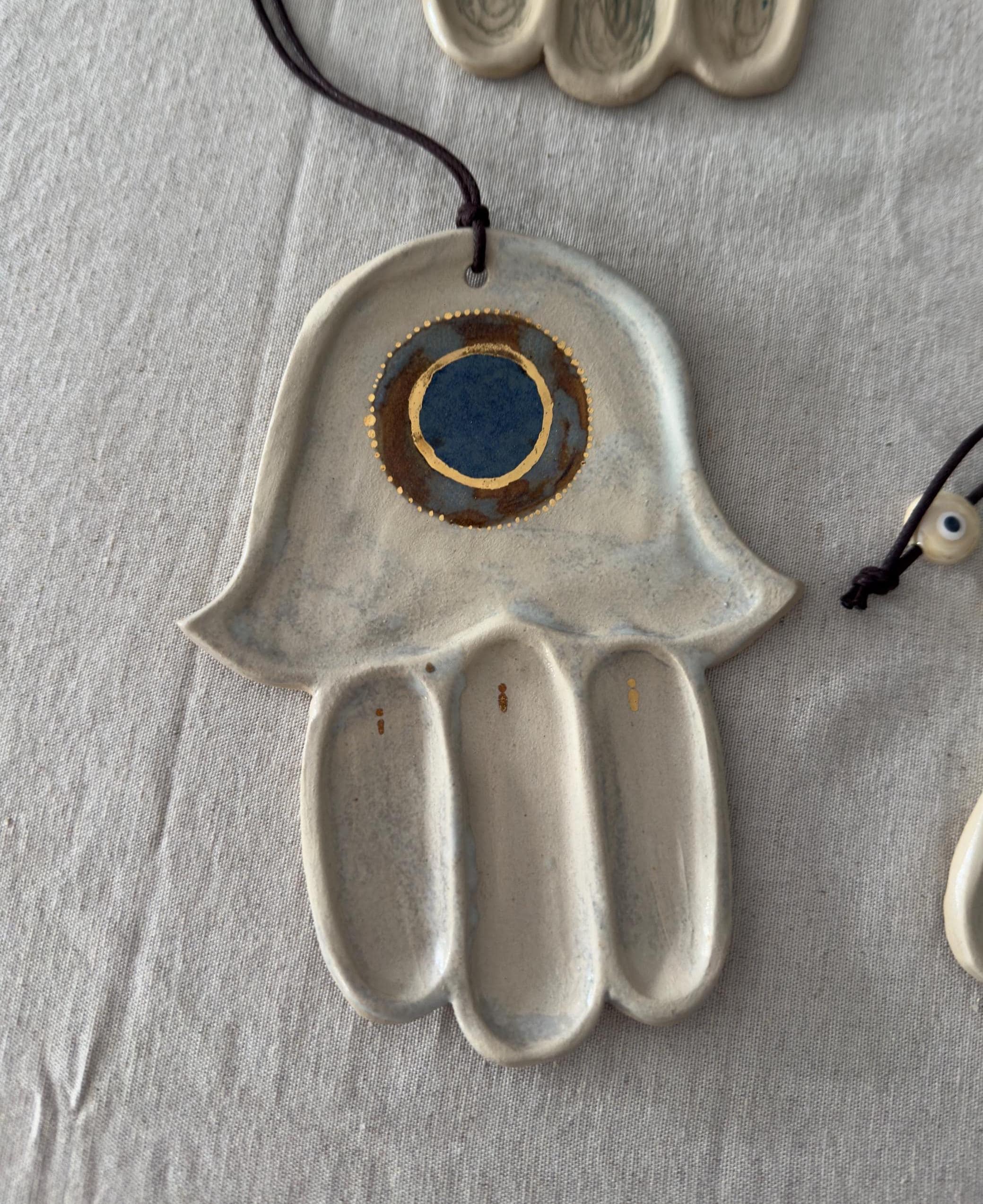 Ceramic Wall Hamsa - Etsy