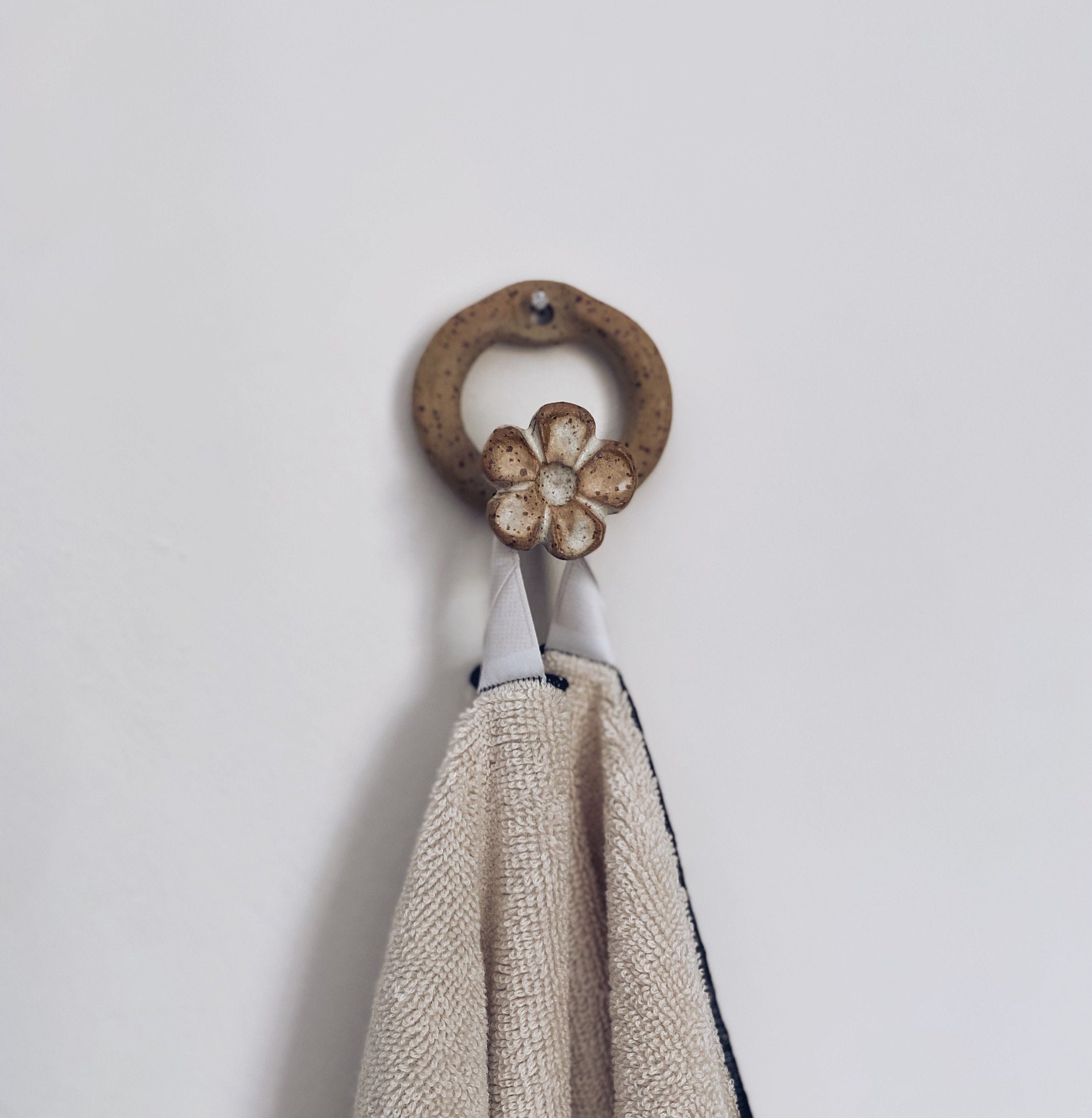 Wall Hook Ceramic Flower Wall Hook Rustic Wall Towel Hook Key Holder