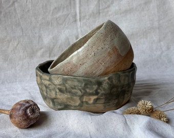 rustic ceramic bowls handmade pottery green bowl minimalist kitchen  clay soup bowls stoneware neutral centerpiece bowls rustic dinnerware