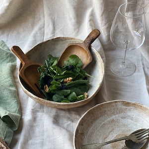 Keramik große Schüsseln Rustikale Keramik Schüssel Serviergeschirr Tablett handgemachte tiefe Salatschüssel weiß gesprenkelte Keramik Servierplatte