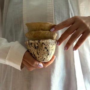 Handmade Ceramic Latte Mug: Wabi Sabi Stoneware Espresso Cups , Affogato cup