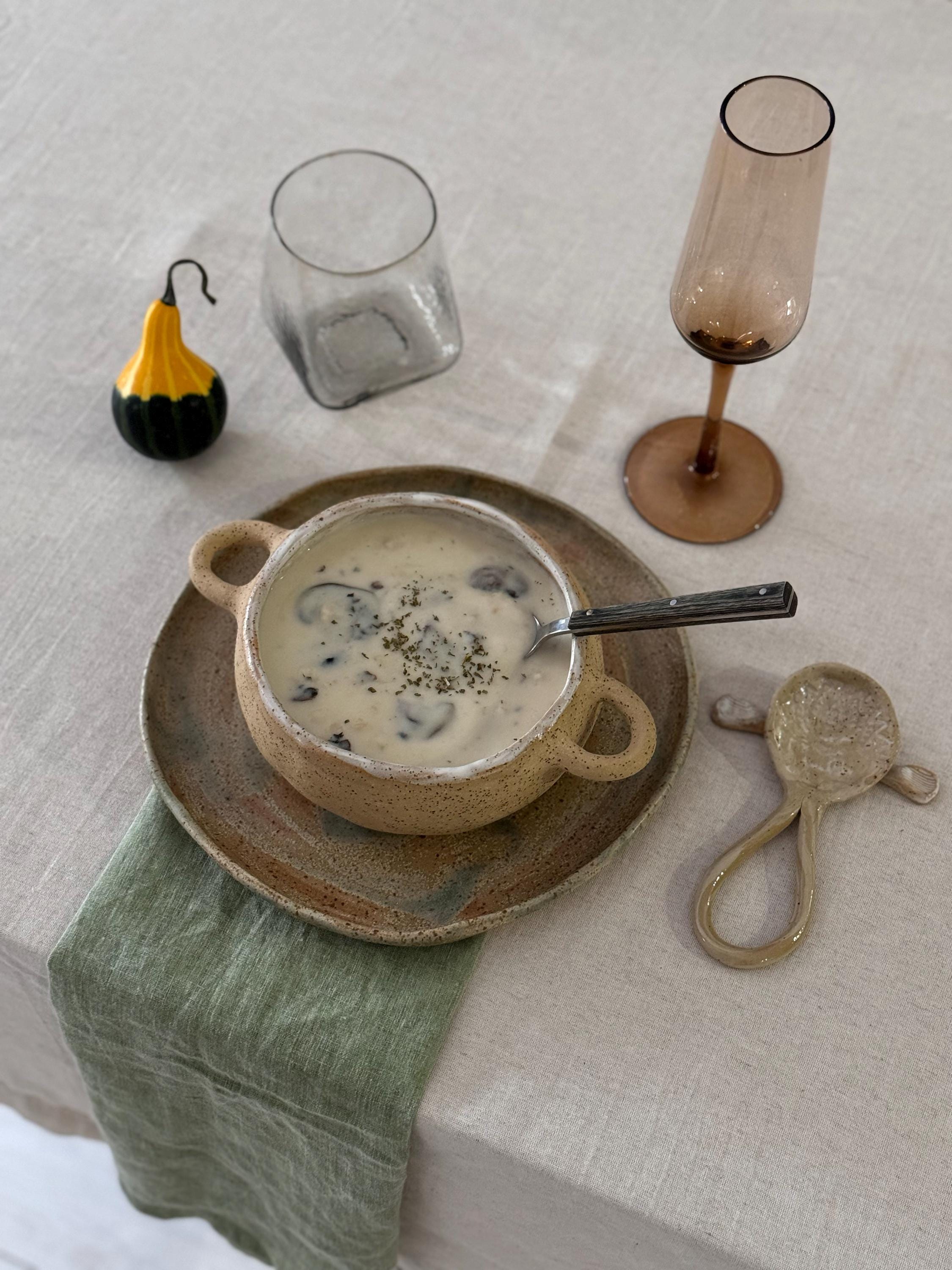 ceramic serving bowl rustic dinnerware handmade hosting soup bowl ceramic minimal serving dishes vintage soup bowl set neutral dining dishes
