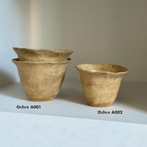 Handgefertigte Keramik Latte Tassen: Wabi Sabi Steingut Lungo Kaffeetasse, Affogato Tasse / zeitlose Tasse Bild 8
