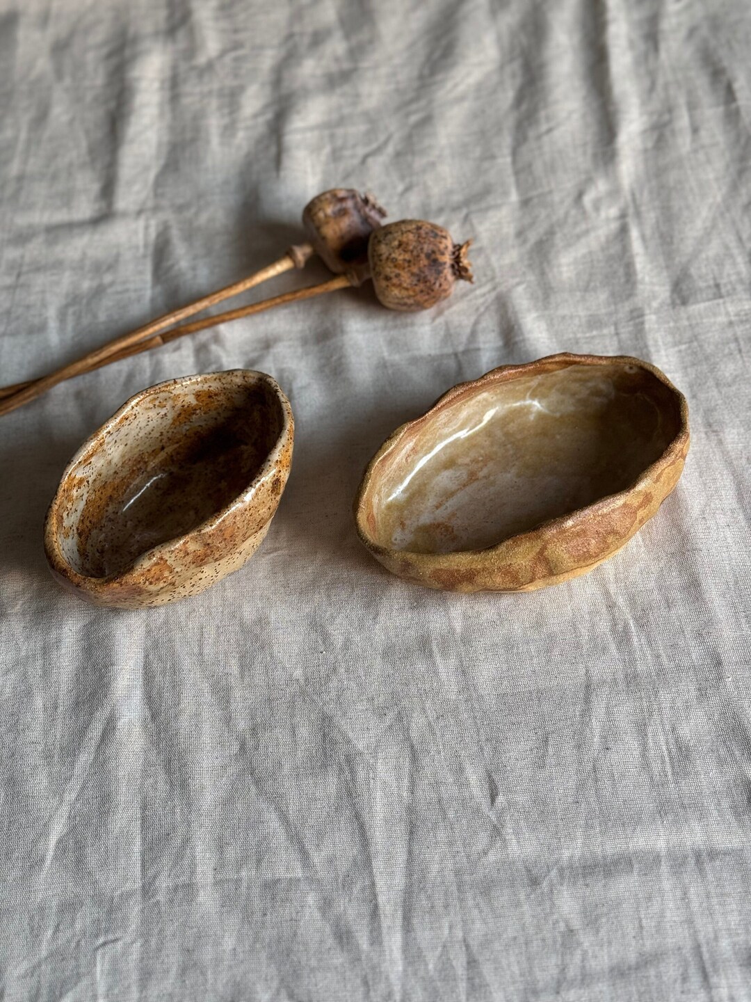 Pottery Olive Boat Handmade Ramekin Bowls Rustic Olive Display Minimal ...