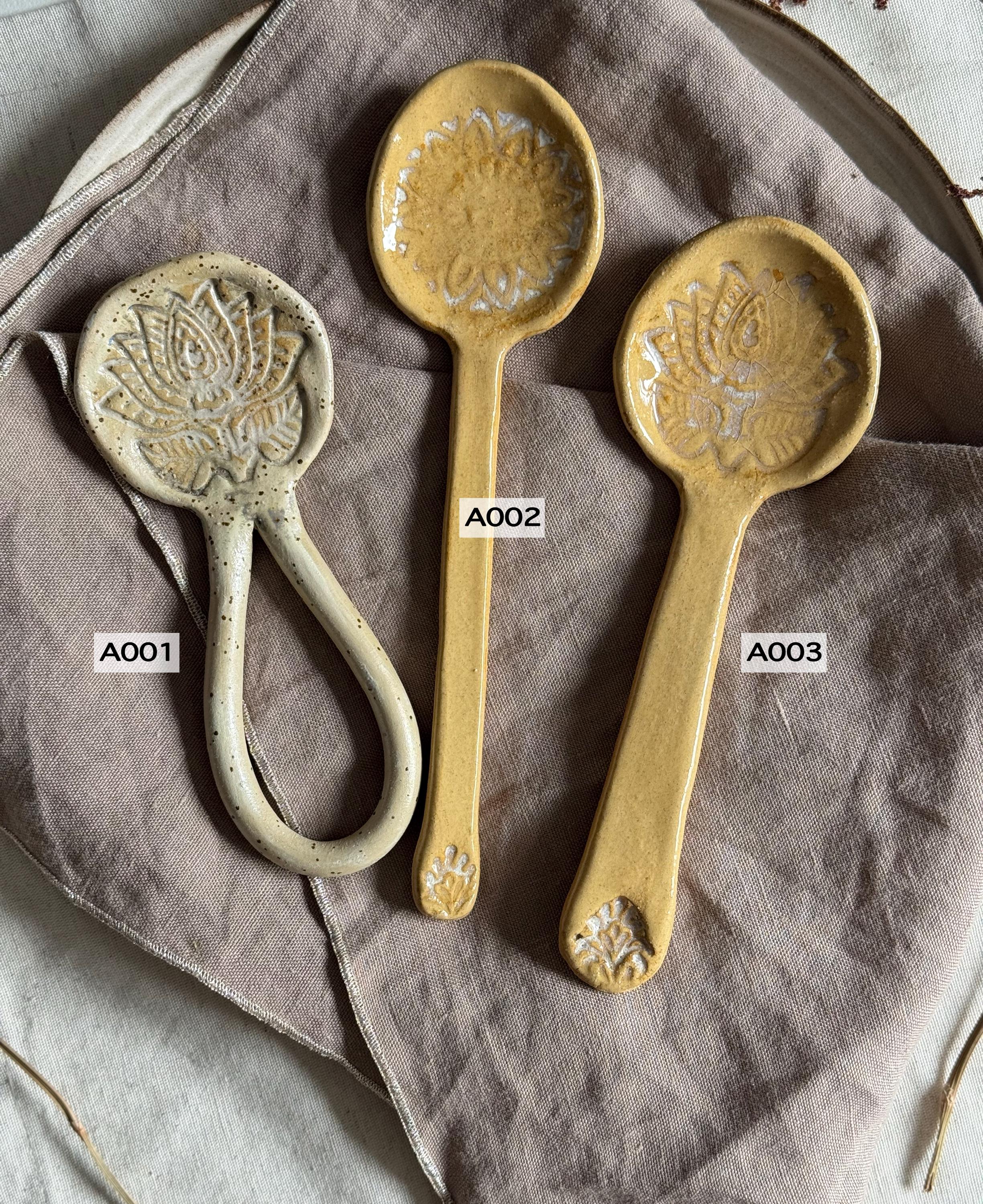 Handmade Ceramic Spoon: Decorative Large Spoon Gift for MOM, Pottery ...