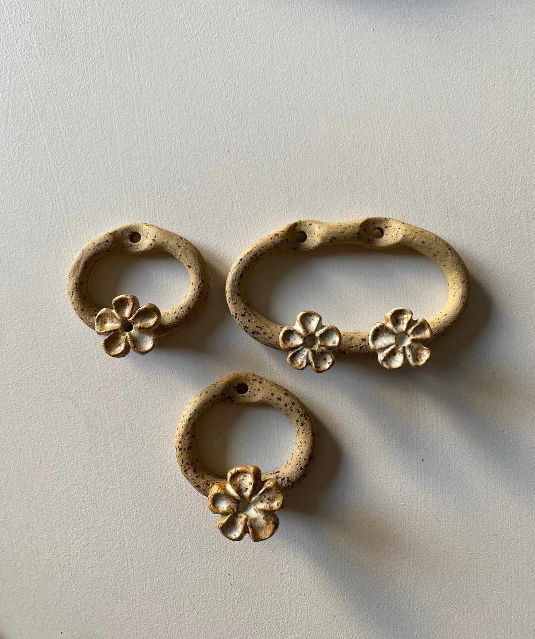 Wall Hook Ceramic Flower Wall Hook Rustic Wall Towel Hook Key Holder