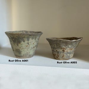 Handgefertigte Keramik Latte Tassen: Wabi Sabi Steingut Lungo Kaffeetasse, Affogato Tasse / zeitlose Tasse Bild 7