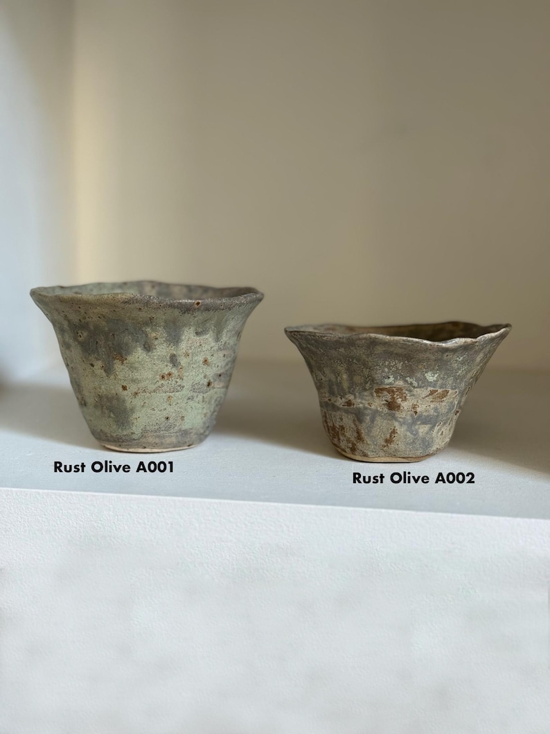 Handgefertigte Keramik Latte Tassen: Wabi Sabi Steingut Lungo Kaffeetasse, Affogato Tasse / zeitlose Tasse Bild 7