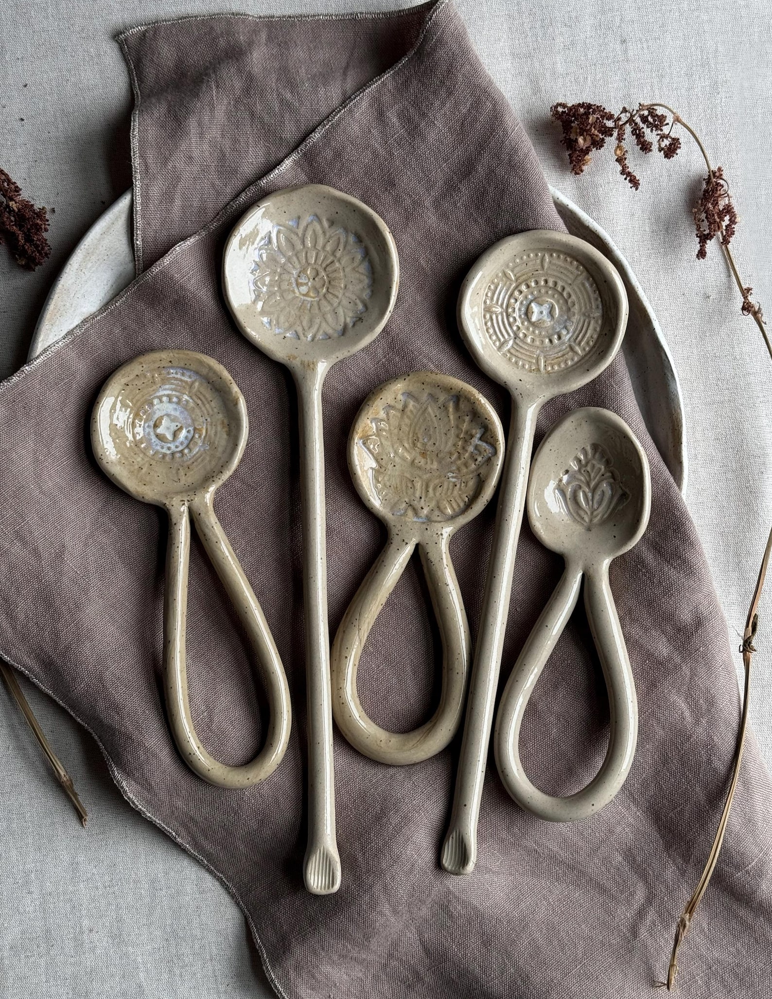 Handmade Ceramic Spoon: Decorative Large Spoon Gift for MOM, Pottery ...