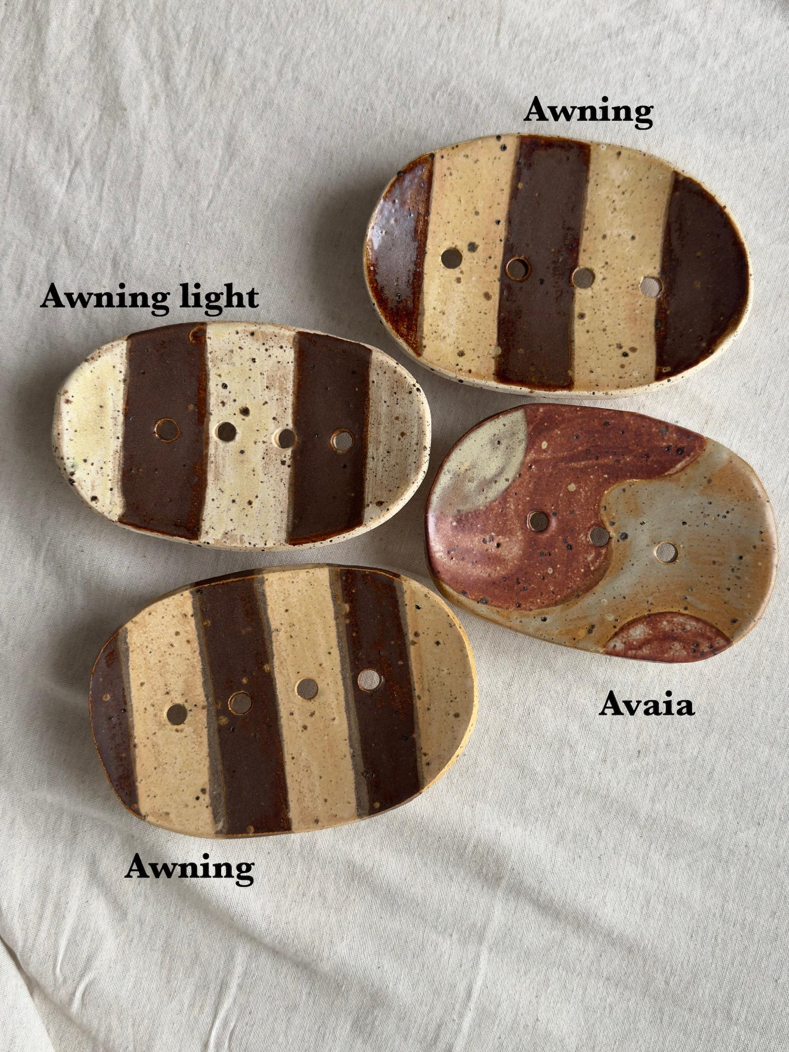 Awning Light - Handmade Ceramic soap dish