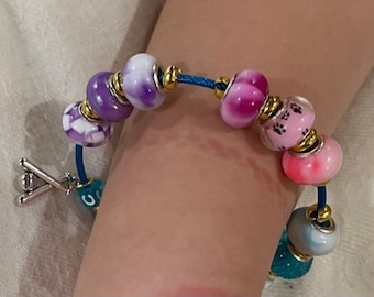 Spinner Fidget Boy o Girl Bracelet - cuentas de vidrio, Spinner, Fidget, ADHD, enfoque, aburrido, escuela, diversión, estrés, autista