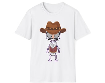 Skelton Cowboy - Unisex Softstyle T-Shirt