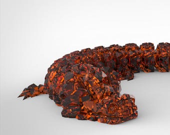 Crystal Dragon – Articulated 3D Printed Dragon STL | Flexible Print-in-Place Fantasy Pet
