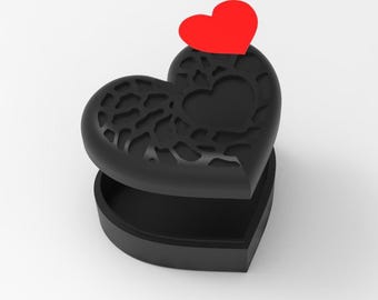 Heart-Shaped Box 3D STL File: Magic Heart Design (Digital Download)