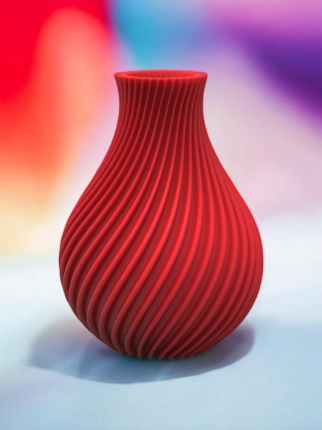 Stl File Spiral Vase 3d Printable Model Modern Decorative Vase For