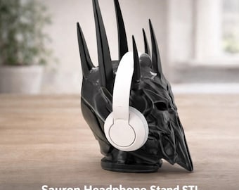 Archivo STL del soporte para auriculares de Sauron: descarga digital para impresión 3D