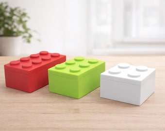 LEGO-Style Stackable Storage Box STL Files | Modular Brick Container for 3D Printing | Digital Download