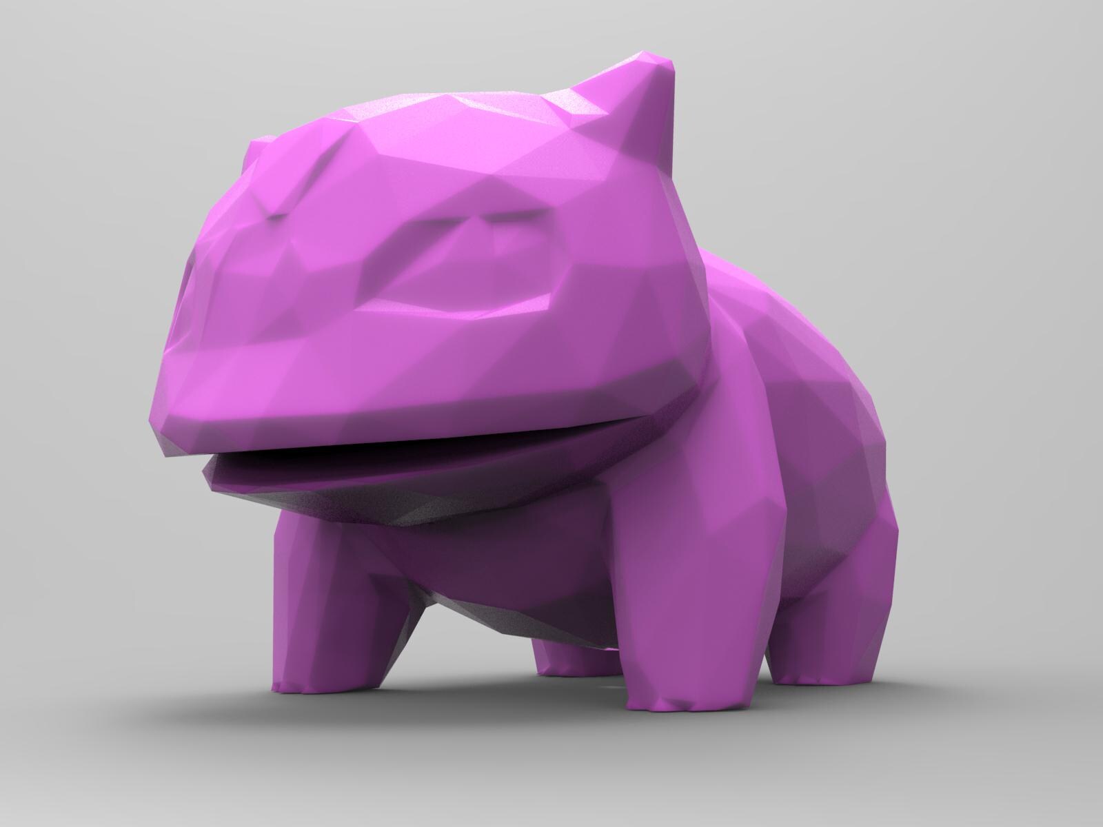 Low Poly Bulbasaur Planter 3D Print STL File (instant Download) - Etsy
