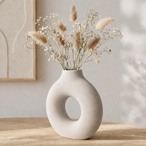 Circle Vase STL File, Donut Shape 3D Print, Boho Minimalist Decor (Digital Download)