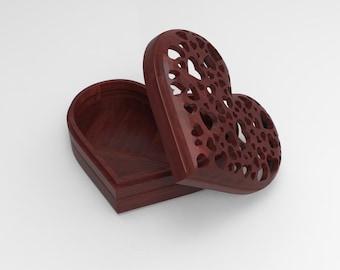 Heart-Shaped Box "Heart of Dreams" - 3D STL File for 3D Printing