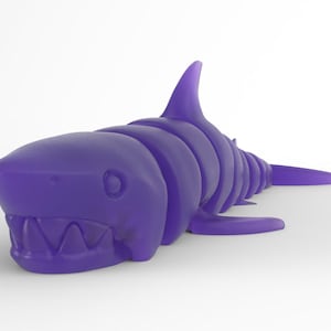 Articulated Shark STL File for 3D Printing – Movable Jaw & Flexible Body!