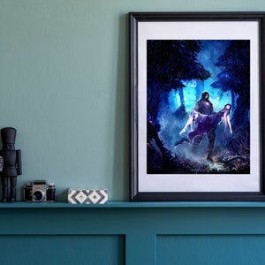 Túrin and Nienor Silmarillion illustration Signed print image 1