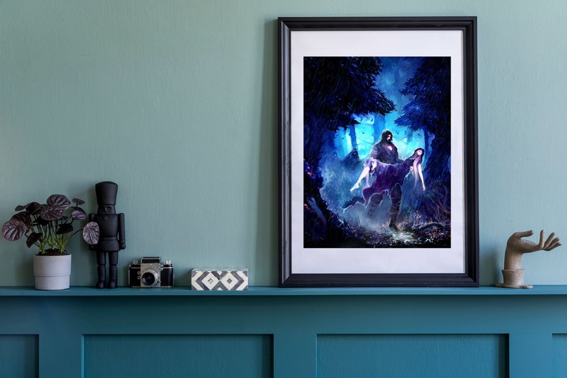 Túrin and Nienor Silmarillion illustration Signed print image 1