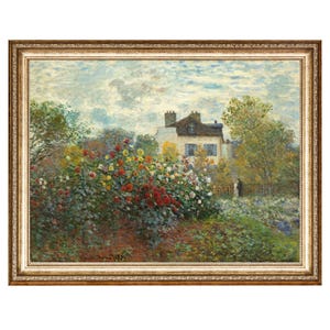 Rose Garden Cottage Painting Vintage Floral Landscape Wall Art Oil Painting, Cottage Core Art, VINTAGE Painting, DIGITAL PRINTS