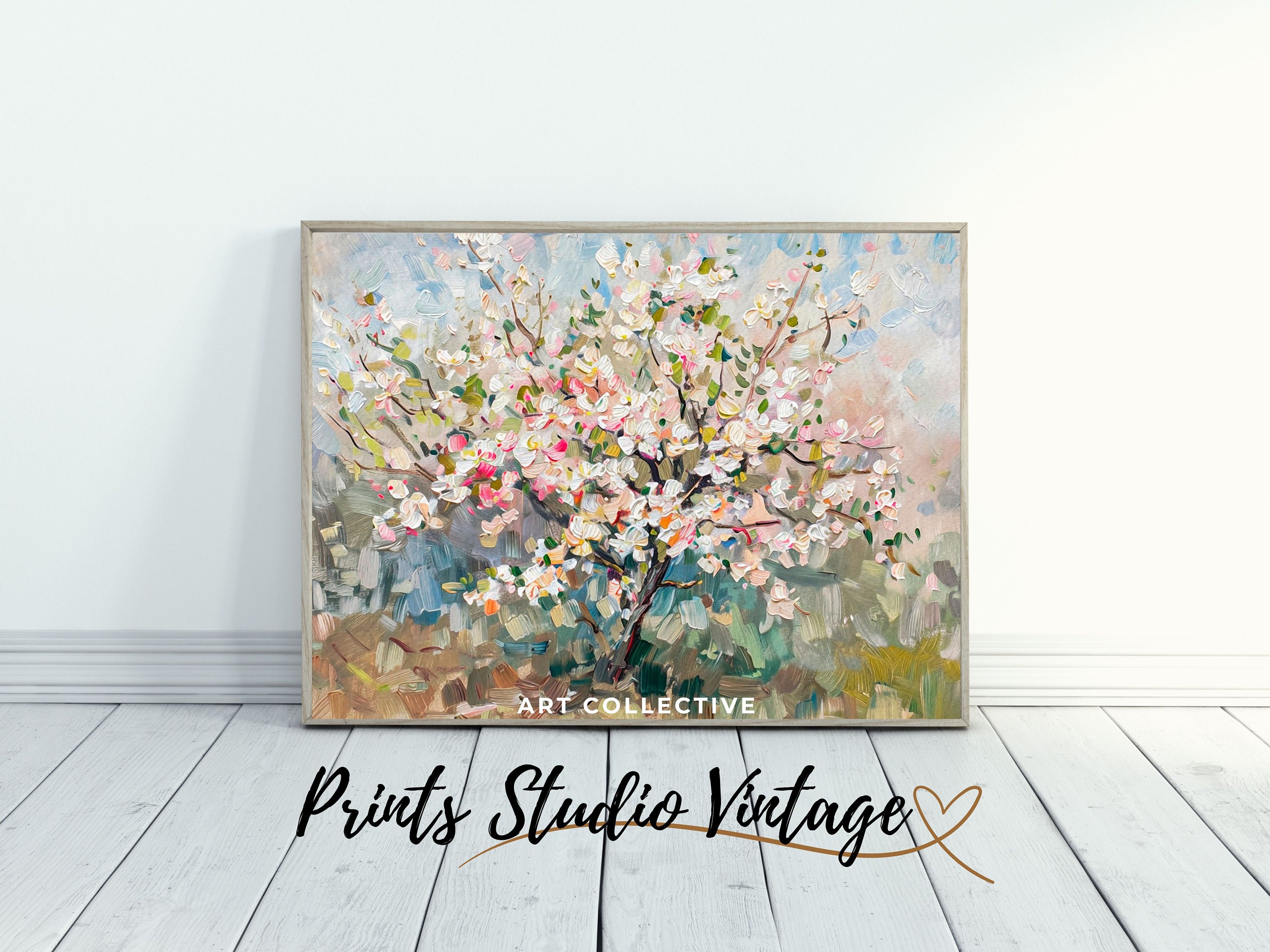 Cherry Blossom Tree Painting Japanese Wall Art Cherry Blossom Print ...
