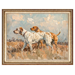 Jacht Art Print hond artwork ART PRINT Vintage olieverfschilderij, esthetische canvas Wall Art kamer antiek decor AFDRUKBARE digitale download