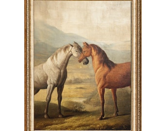 Vintage Horses Landscape Wall Art Printable Digital Download Instant Download