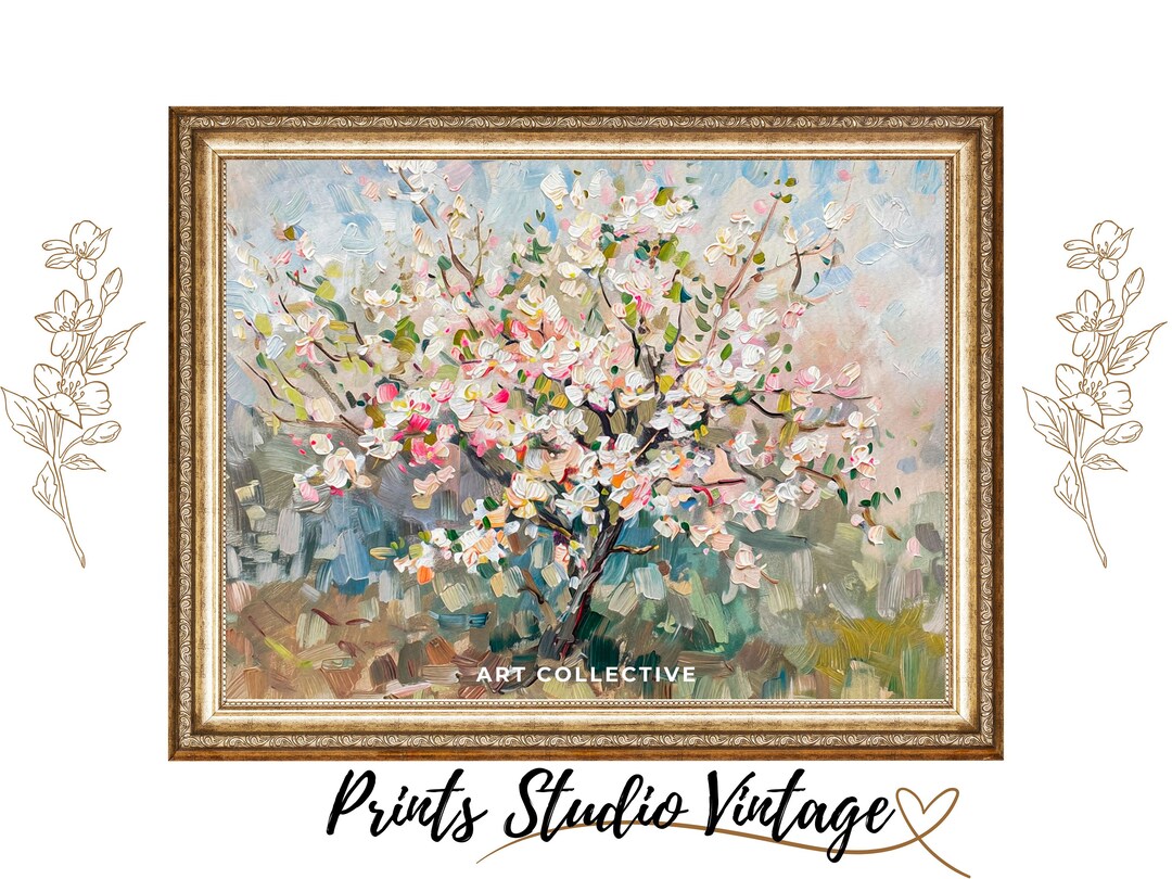 Cherry Blossom Tree Painting Japanese Wall Art Cherry Blossom Print ...