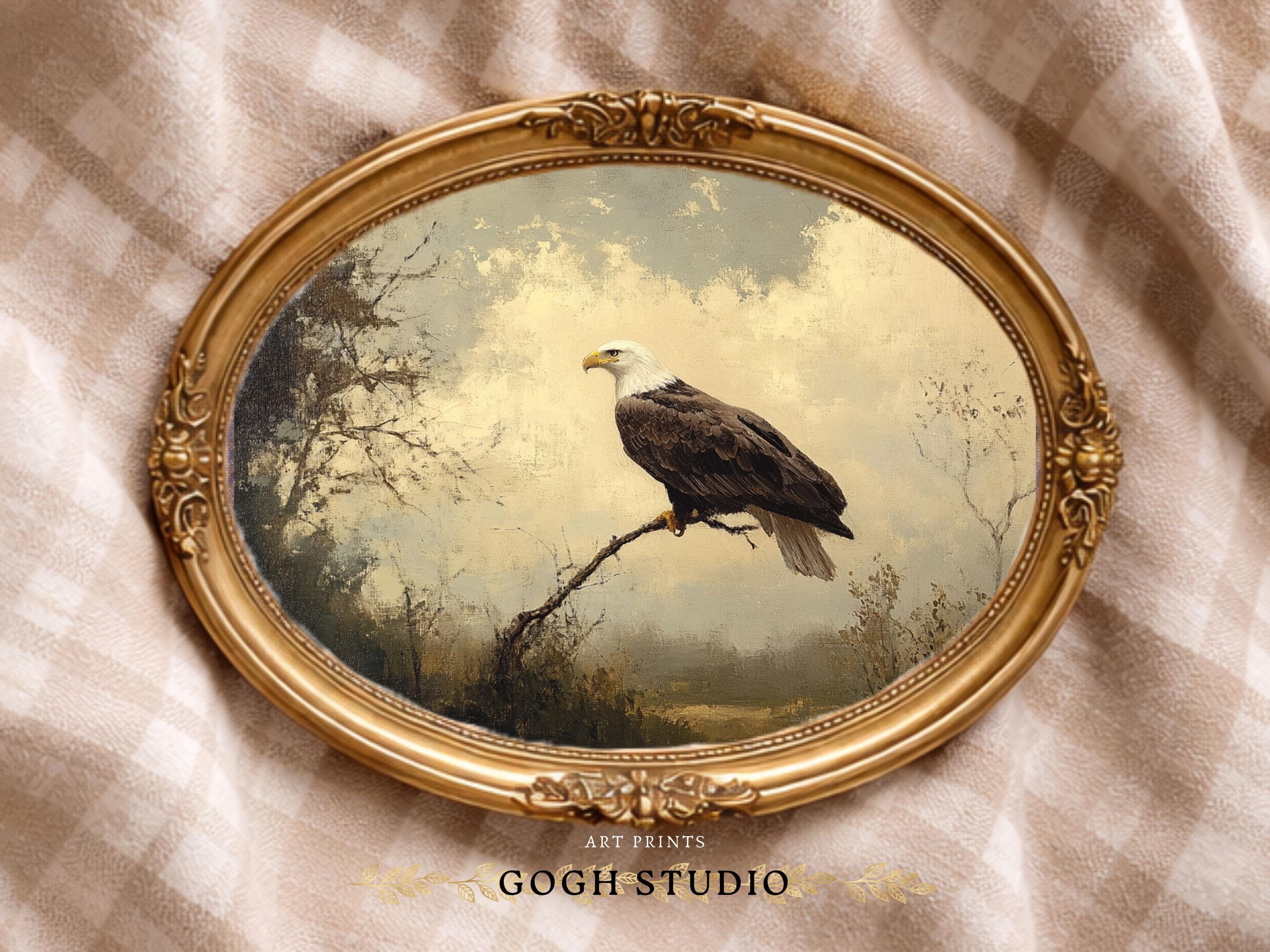 Vintage Bald Eagle Painting Rustic Wildlife Art (digital Prints) - Etsy