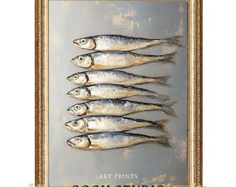 Fish Still Life Vintage Wall Art - Digital Prints - Printable Digital Download - Instant Download