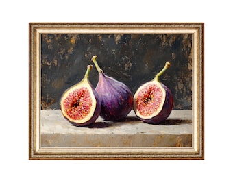 Vintage Fig Still Life Wall Art Printable Digital Download Instant Download