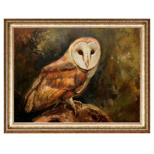 Eule Wildlife Art Moody Vogel Wandkunst VINTAGE Drucke, DRUCKBARE WandKUNST, Horizontale Kunst Digitaler Download