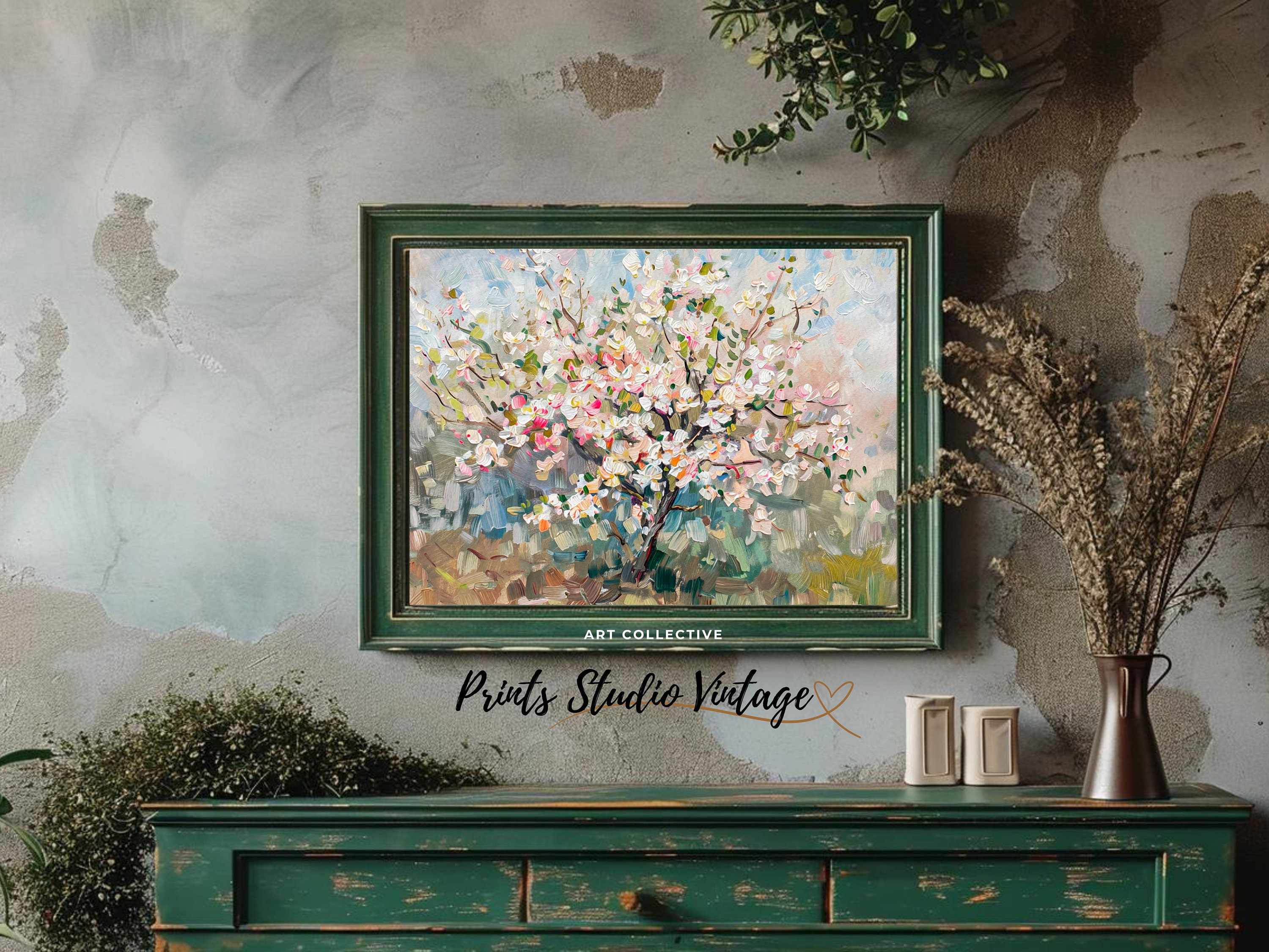 Cherry Blossom Tree Painting Japanese Wall Art Cherry Blossom Print ...
