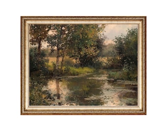 English Countryside Nature Prints Landscape Painting, Oil Painting, Cottage Core Art, VINTAGE Painting, DIGITAL PRINTS