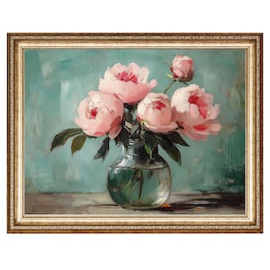 Peony Bouquet Dipinto ad Olio Vintage Floreale Natura Morta Arte Murale Dipinto ad Olio, Pittura VINTAGE, Arte Murale Stampabile, STAMPE DIGITALI