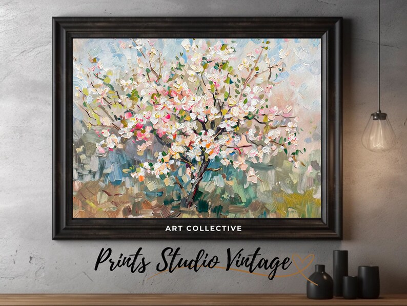 Cherry Blossom Tree Painting Japanese Wall Art Cherry Blossom Print ...